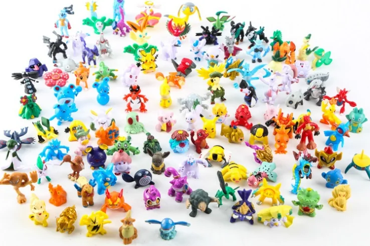 Amazon best 144pcs per set Wholesale Good Quality 2-3cm Mini Child Toy Action Figure for pokemonn go for Kids