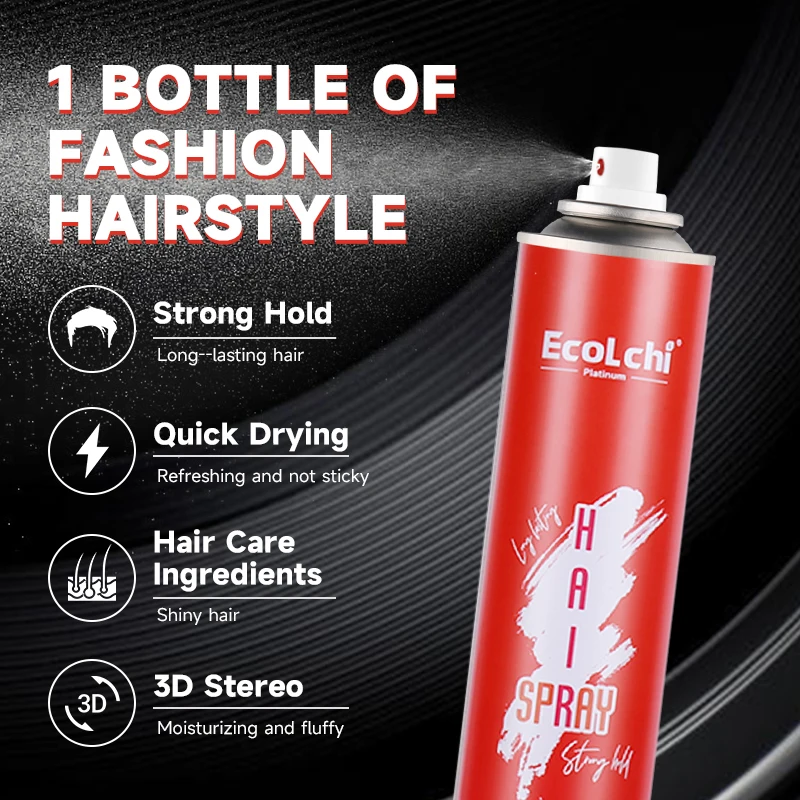 Ecolchi Customized Hair Spray Organic Herbal Argan Oil Hair Care Nourish Strong Hold Hair Styling Spray