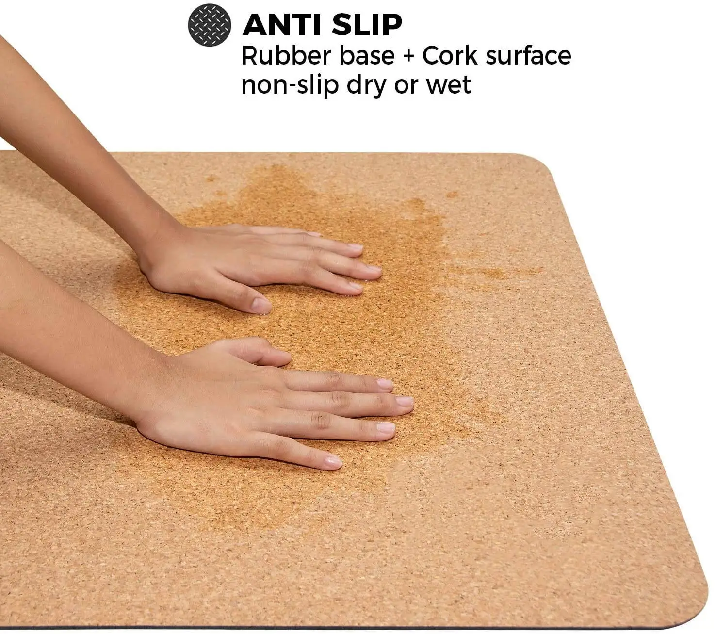 Huayi  Non Slip Cork Yoga Mat Custom Organic Eco Friendly Thick Yoga Matte Tpe Natura Cork Rubber Yoga Mat