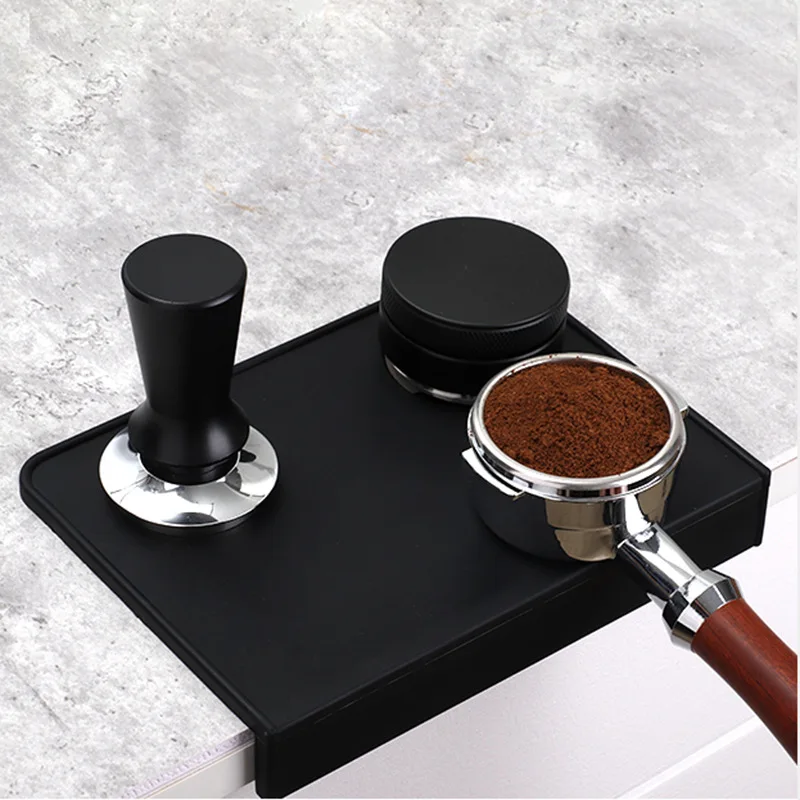 High Quality Espresso Coffee Tamper Mat Slip-Resistant Pad Tool Silicon Rubber Corner Mat(no Coffee Stamper)