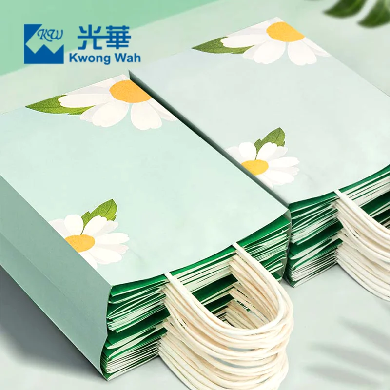 Custom Marketing Kraft Paper Packaging Shopping Bag Kraft Paper Thankyou Party Bags