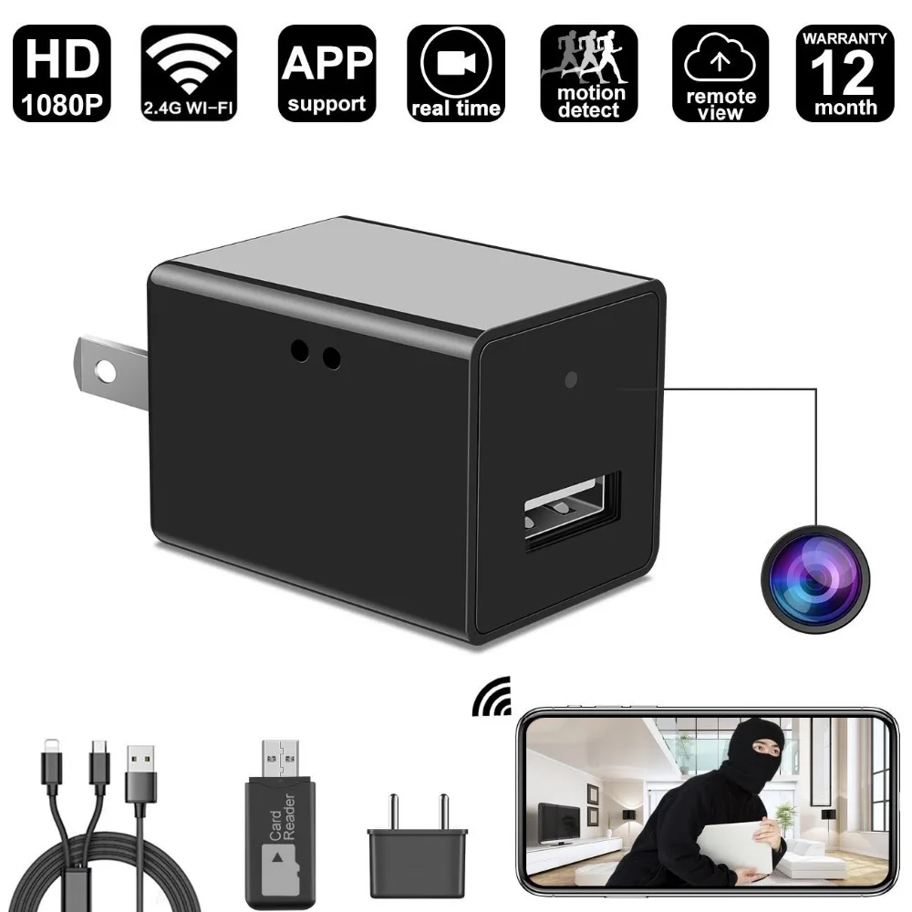  IP-камера беспроводная настенная с Wi-Fi и датчиком движения 1080P Упаковочный