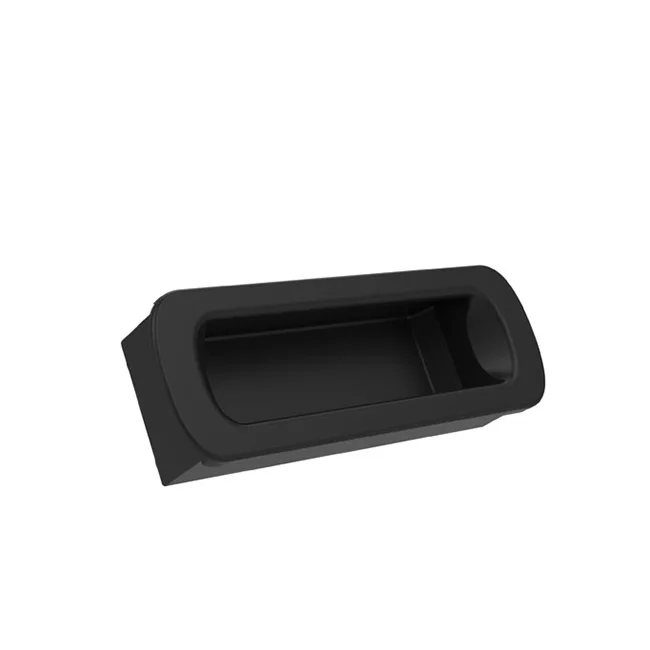 Customized Flush Door Pull Handle Factory Plastic Handle Groove Black ABS Recessed Plastic Pull