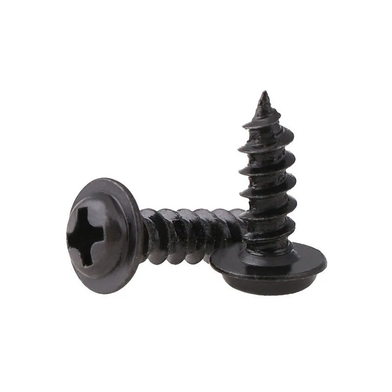 High Strength Hardness m2 m2.5 m3 m4 Steel Black Phillips Wafer Head Self Tapping Screw