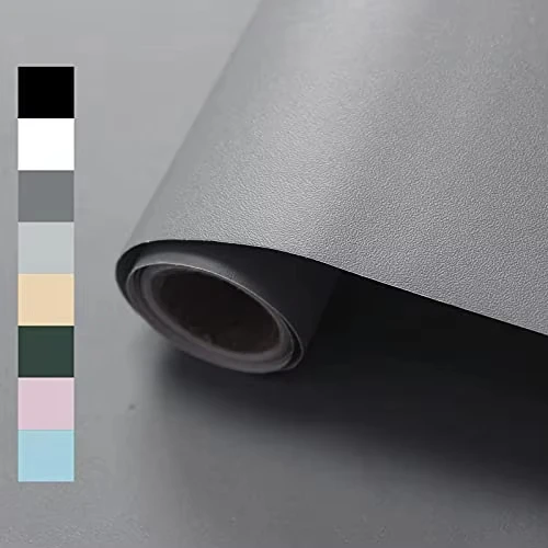 Custom Morden Pvc Peel And Stick Adhesive Wall Paper Solid Colour Grey Plain Self Adhesive Wallpaper For Furniture Living Room
