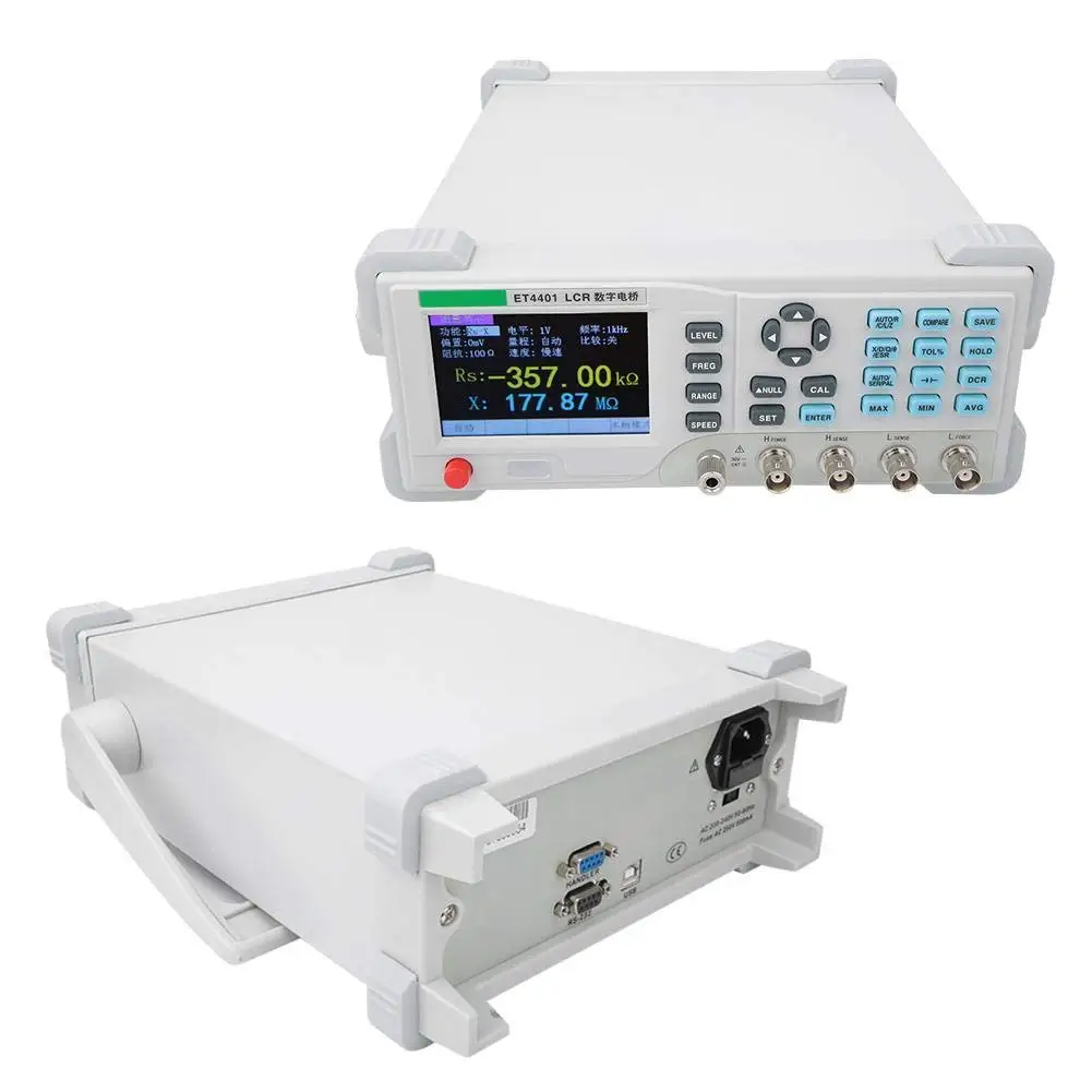 Digital Bench LCR Meter ET44 Series Desktop Digital LCR Bridge Accuracy 0.2% 100hz~10KHZ Bandwidth, Frequency Adjustable Tester