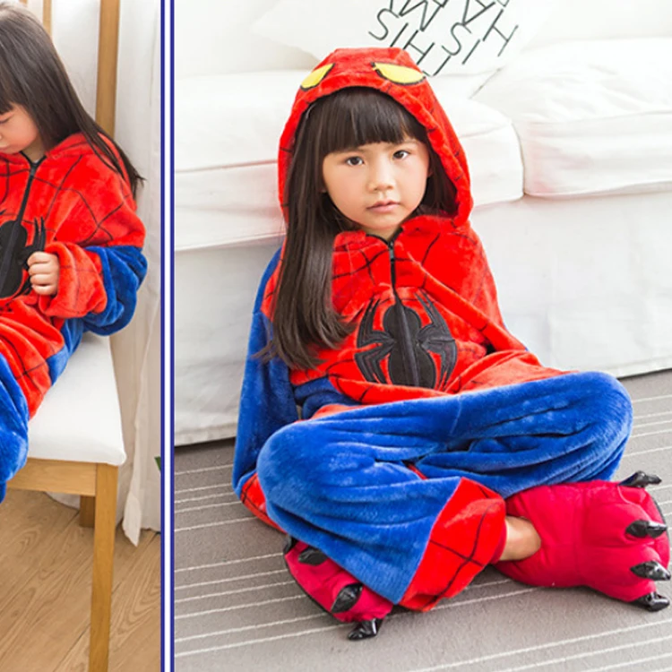 Детская одежда для сна для мальчиков и девочек; Пижама с единорогом; Фланелевая детская пижама с единорогом; Зимняя Пижама с животными