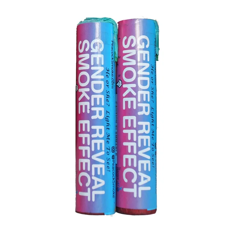 China Blue Pink color SMOKE TUBE Daytime Colour Day Flare Pyro Fountain for baby shower Party Supplies Decoration Oh Boy or girl