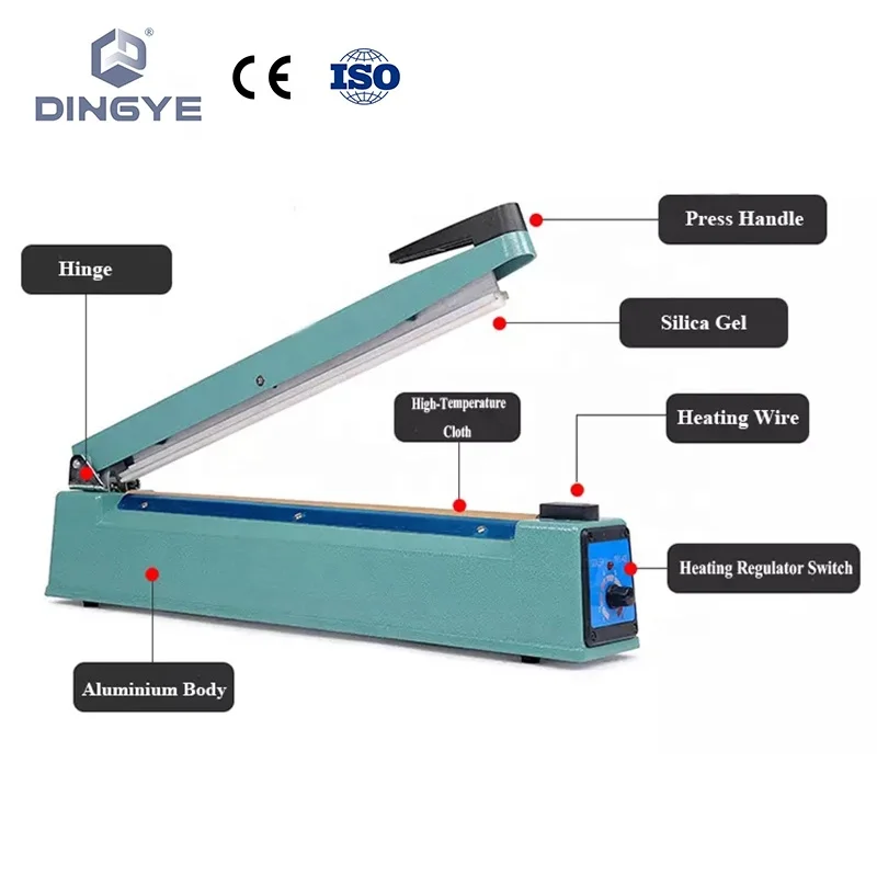 Aluminum body Manual hand impulse sealer PFS series plastic bag band sealing machine