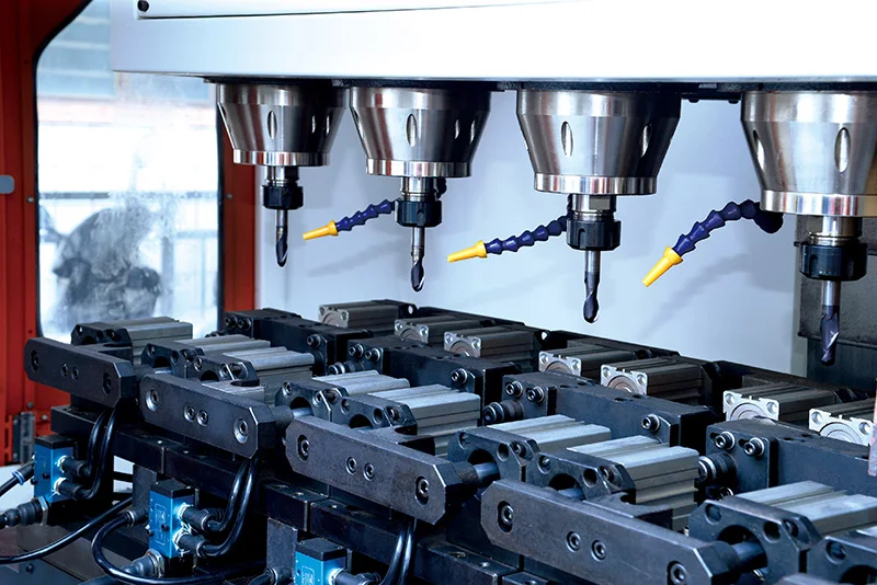 24000 r/min Vertical surface finishing machine 8 tool magazines CNC peering machine for faucet hardware sanitary fittings