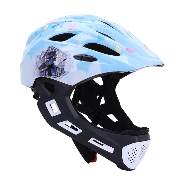 High quality custom pattern accept MTB Helmet Children full face riding helmet for kids Extreme sports stunt bike safety