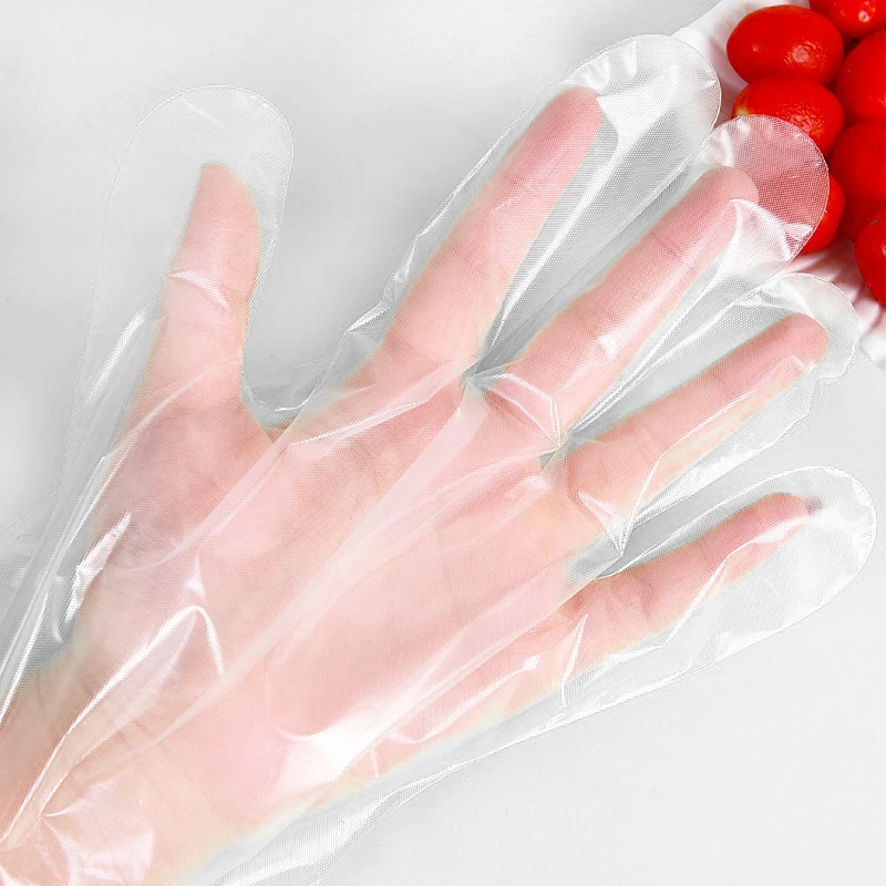 Tpe gloves disposable plastic tpe gloves 500 pairs disposable clear plastic pe gloves food