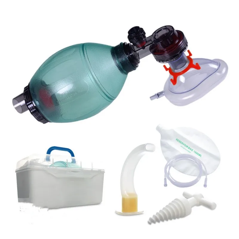 PVC disposable simple respirator CPR teaching emergency face mask airbag ball artificial manual resuscitator