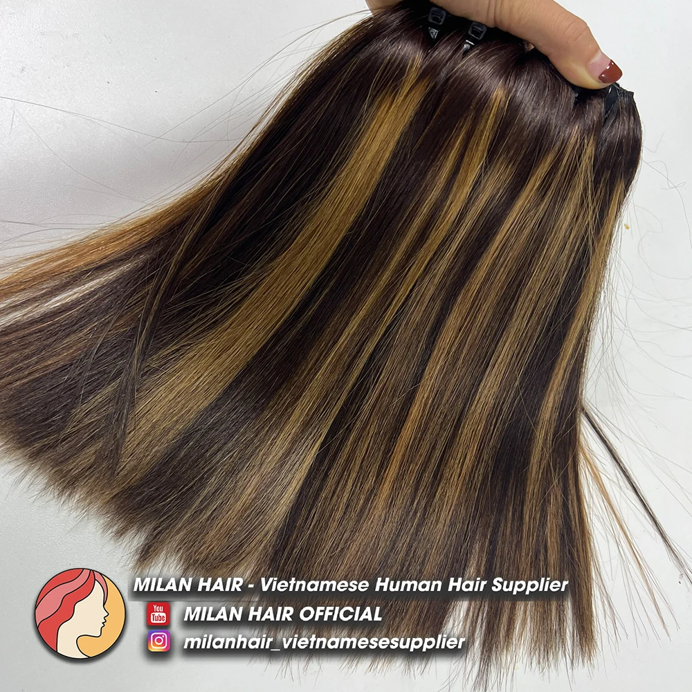Color variety Vietnam human hair Ombre colored with Full Cuticle Aligned Hair From MILAN HAIR Vietnam
