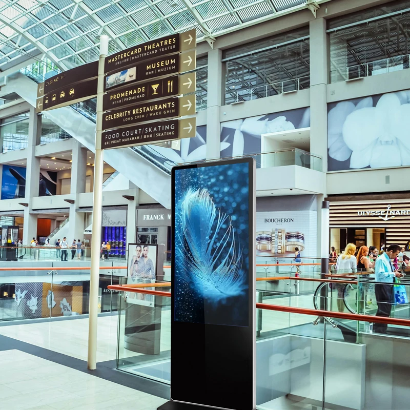 43 inch standing floor kiosk HD-40M motherboard digital advertising signage vertical touch screen kiosk totem digital