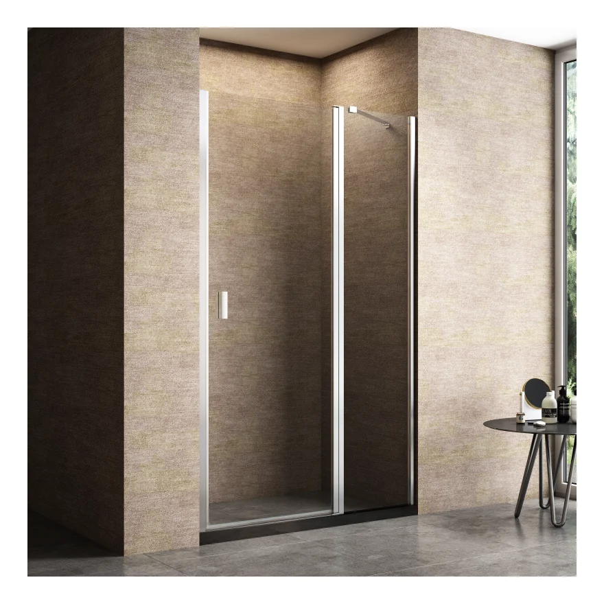 Foshan Factory Direct Supply Bathroom Glass Pivot Shower Cabins with Aluminum Frame Cheap Shower Rooms