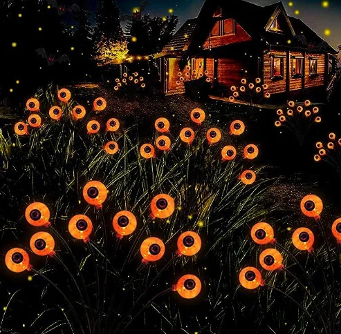 Halloween Eyeball Lights Solar Power Firefly Garden Lawn Lamp Outdoor Swaying Light