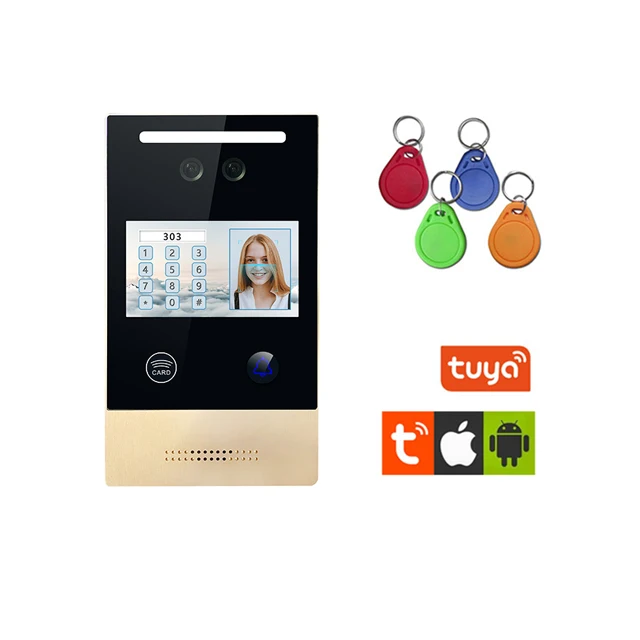 1080P High-end Fully Duplex Intercom Wide Angle Lens Tuya Smart IP Video Door Phone for Villa with Touch Screen Informe Dicom