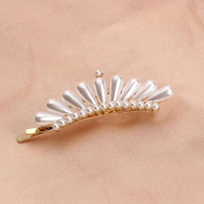 Manufacturer Handmade Pearls Hair Pins Crown Hair Clips for Women and Girls
