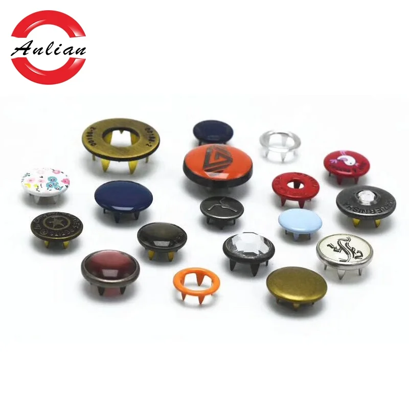 Custom special shape skull screw jeans button jean for denim jacket botton