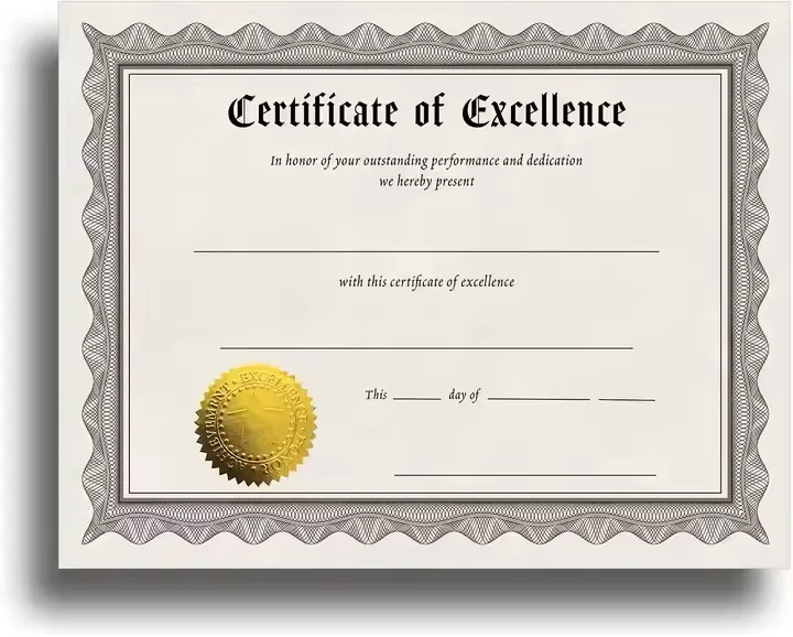 Custom Anti-counterfeiting Hologram Strip Line Certificate of Security Degree Certificate Paper with Embossed