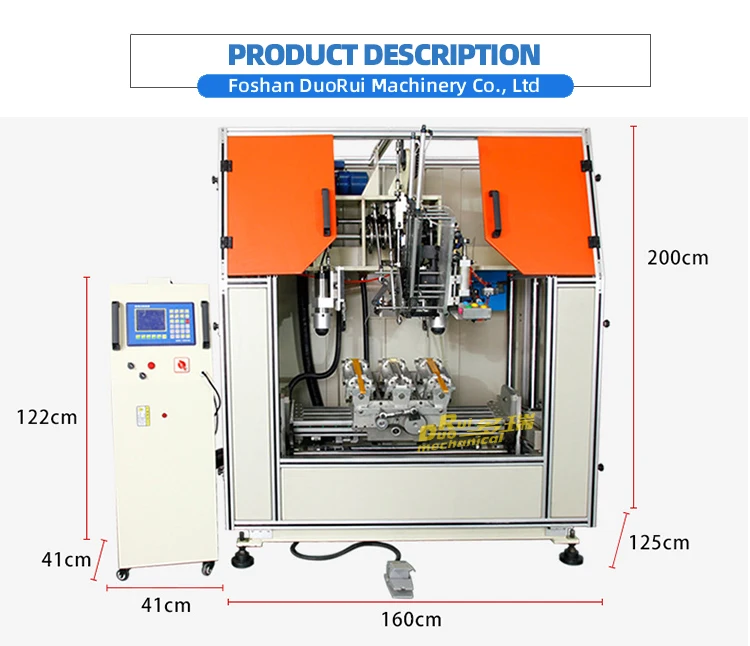 automatic 5 Drilling And 1 Tufting Broom Bru The Production Wooden Toothbrushes Machines 2 Axis Brush Making Machine