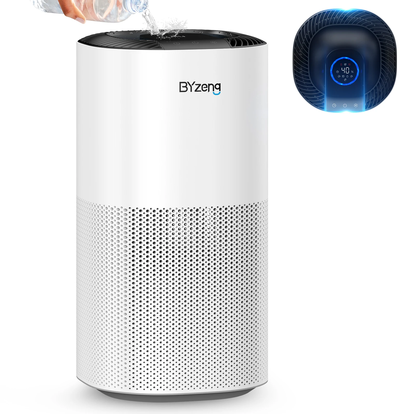 Elegant Touch Panel 7.5L Large Capacity Mist Free Evaporative Air Humidifier For Home