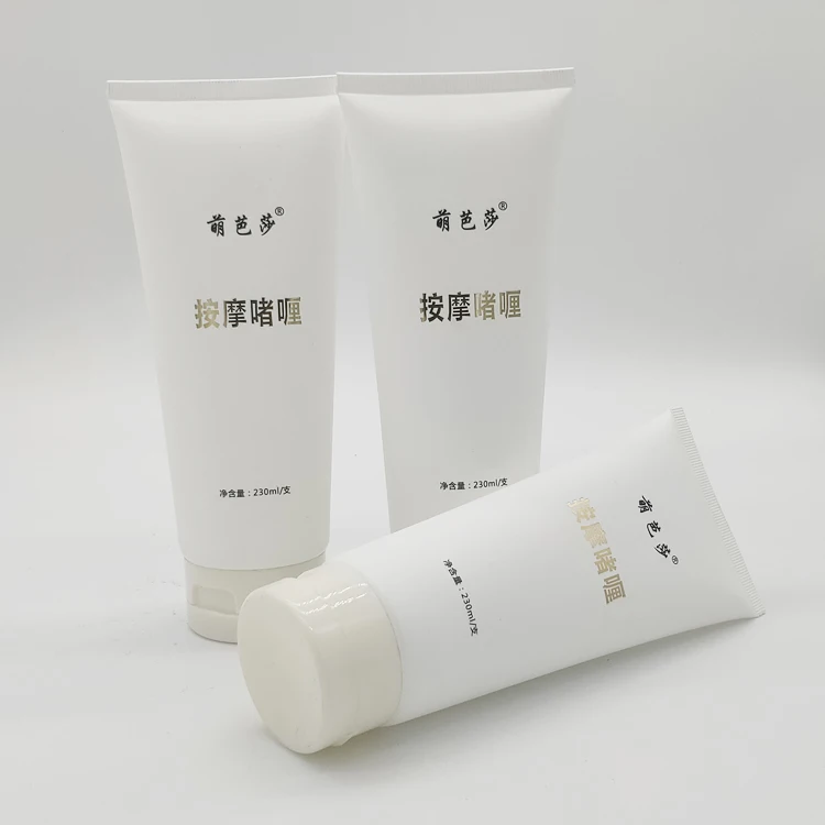 5-250g/ml PE plastic white/clear/matte Cream Soft Tube facial hands cleanser/ lip blam tube for Medical massage hand gel