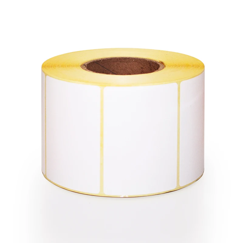 Customized White 70x40 Direct Thermal Synthetic Label Self Adhesive Paper Sticker Barcode 70x40mm Label Sticker Roll
