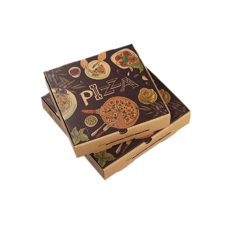 Customized white 10 11 12 14 16 inches pizza boxes