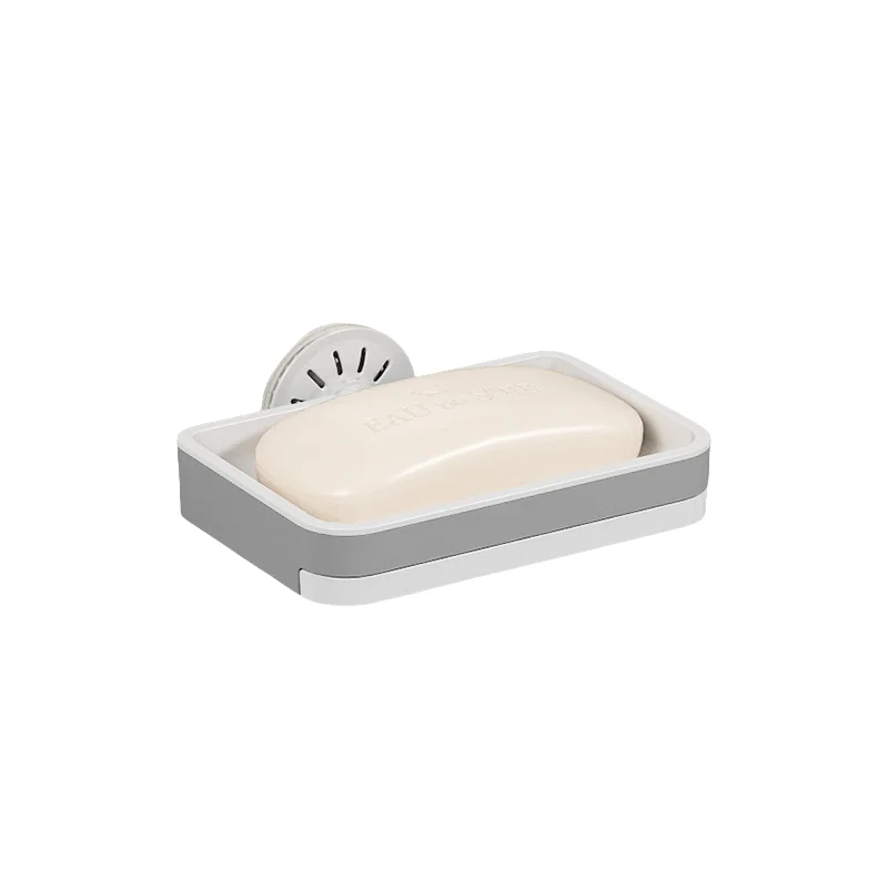 Wholesale Bar Soap Holder for Shower Wall, Vacuum Suction Cup Soap Holder with Drain for Shower Bathroom Kitchen, White