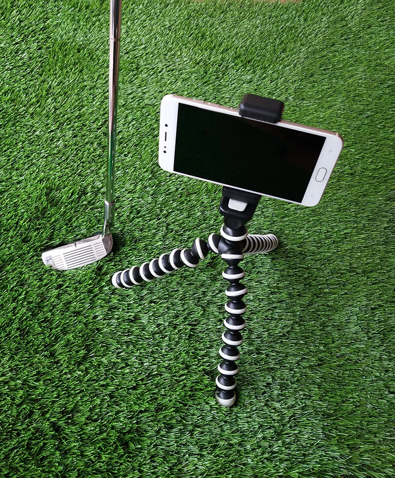universal free adjustable golf phone holder with flexible octopus tripod