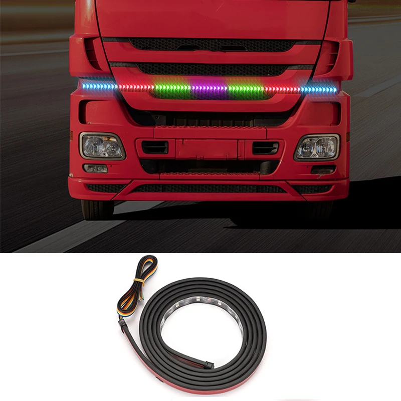 Водонепроницаемая цветная Автомобильная сигнальная лампа поворота 24 В 240 см Автомобильные дневные ходовые огни Светодиодная лента аксессуары для грузовых автомобилей