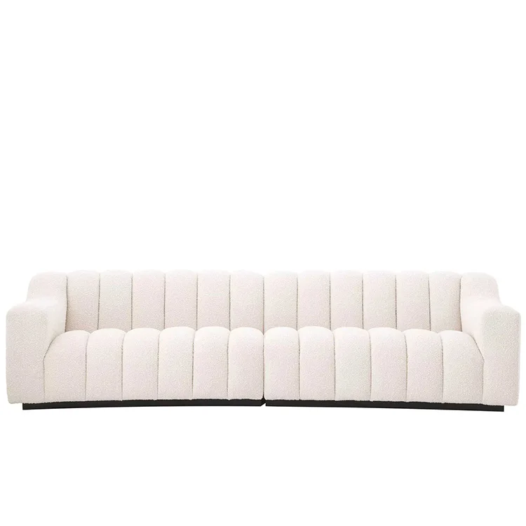 black sofa design furniture terry cloth curved sofa