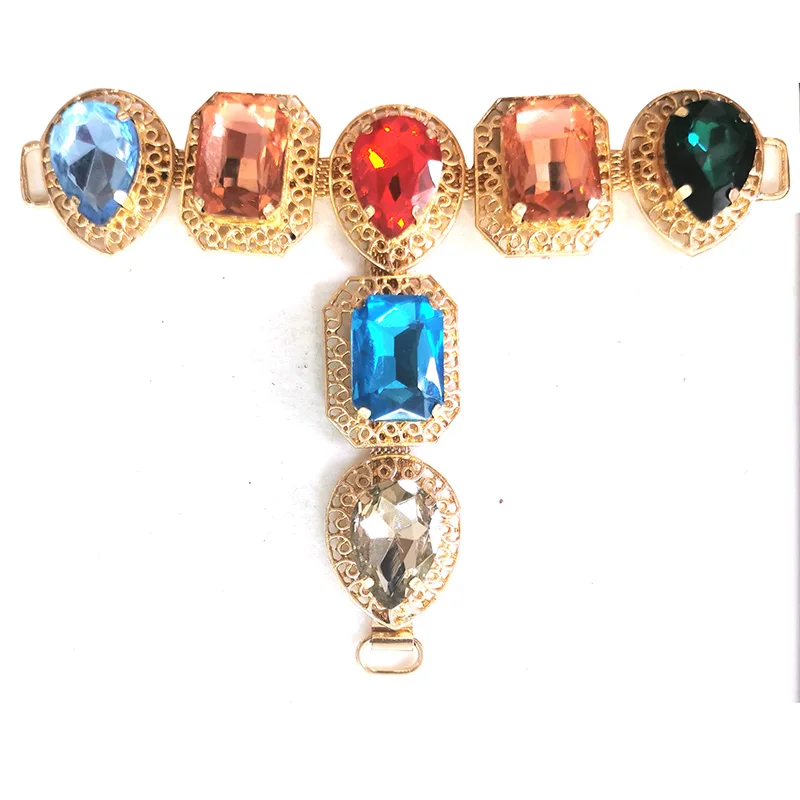 
Т-образные стеклянные зажимы для обуви с полым рисунком для сандалий для женщин 