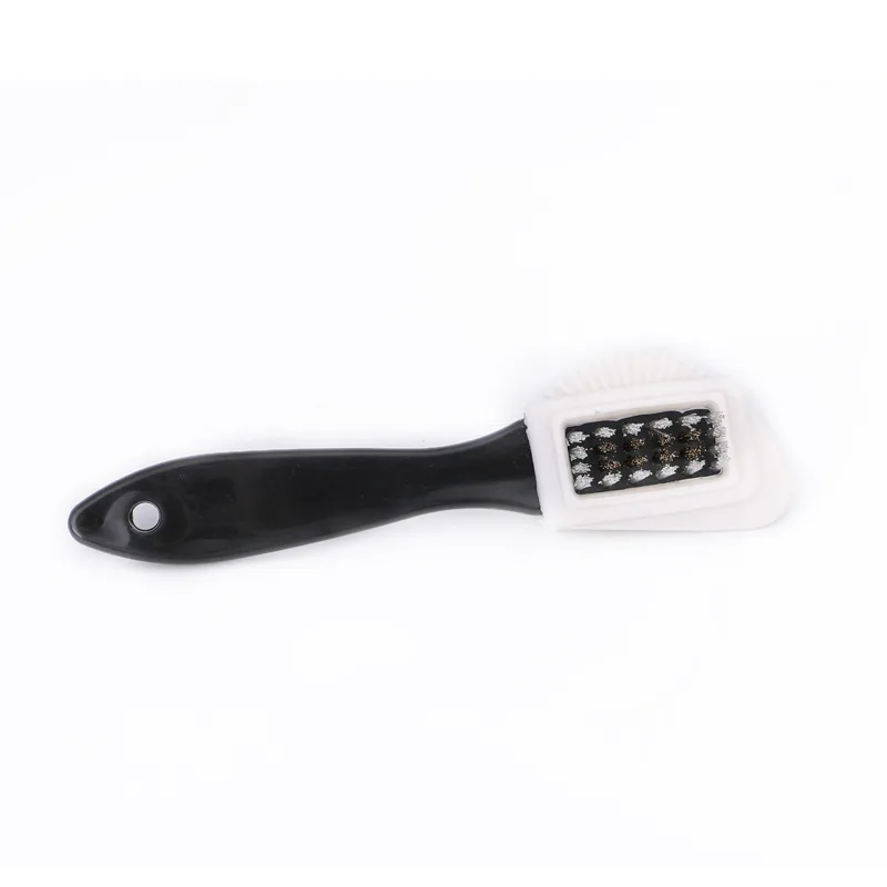QY Double sided shoe brush cleaning and decontamination copper brush suede suede leather shoes cleaning brush