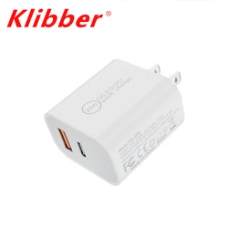 Fc Ce Certified PD Qc3.0 Quick Charger Mobile Cell Phone USB-C Charger 20W 25W Fast Charging Qc3.0 Wall Charger For Iphone 13