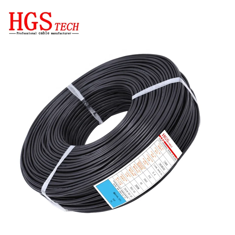 AWM стиль 1,5 2464 мм Плетеный экранированный провод твердый основной кабель