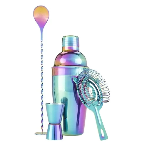 Набор радужного коктейльного шейкера из нержавеющей стали