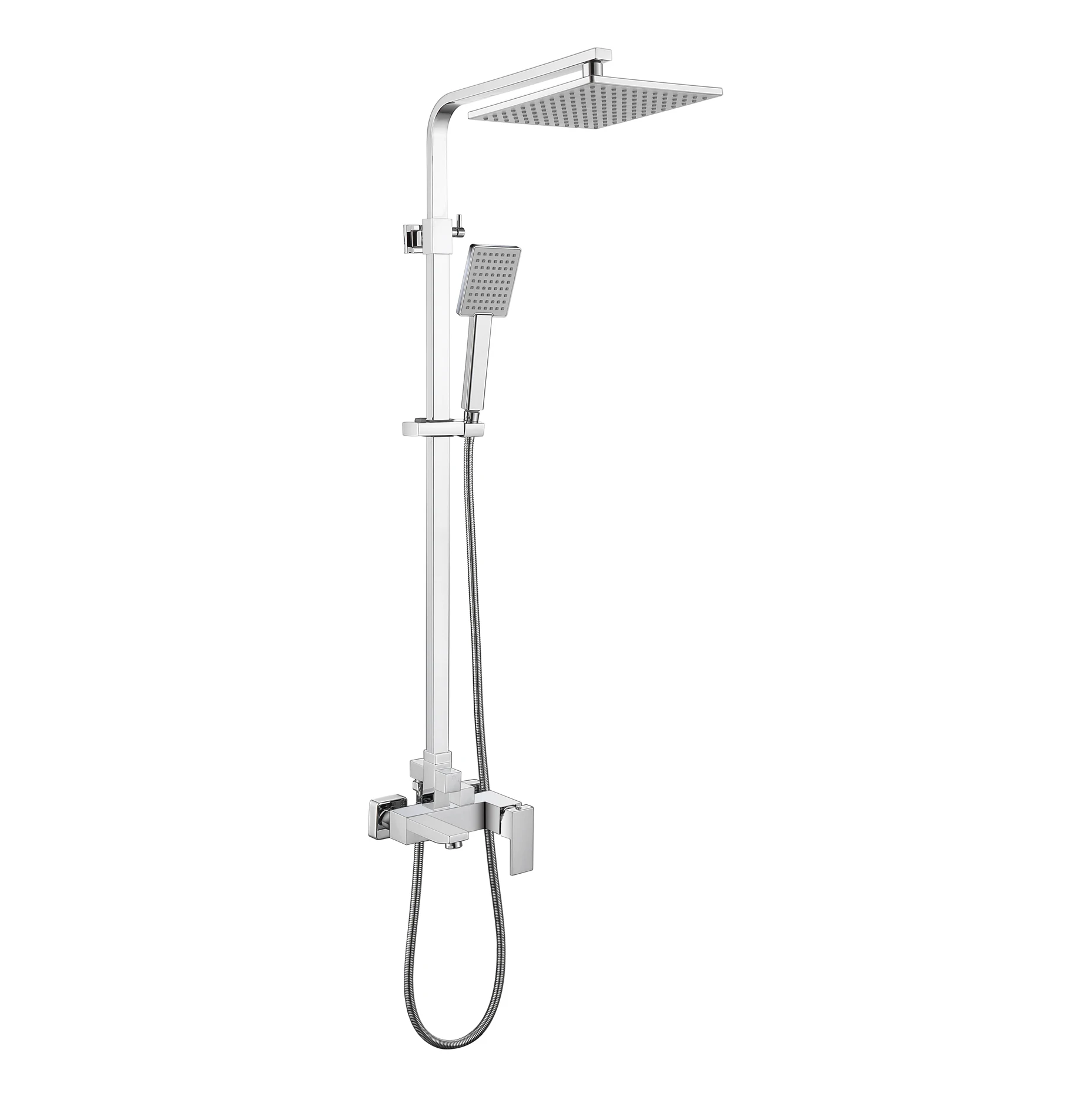 European Modern Style Bathroom Shower Taps Customized Luxury Chrome Wall Mounted Shower Mixer Faucet