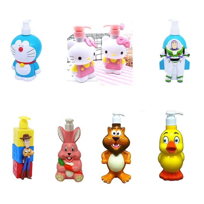 Cute lotion bottleNew Design Odm&Oem Complicated-Shape Bottles 450Ml Pet Baby Doll Bear Cartoon Pump Kids Shampoo