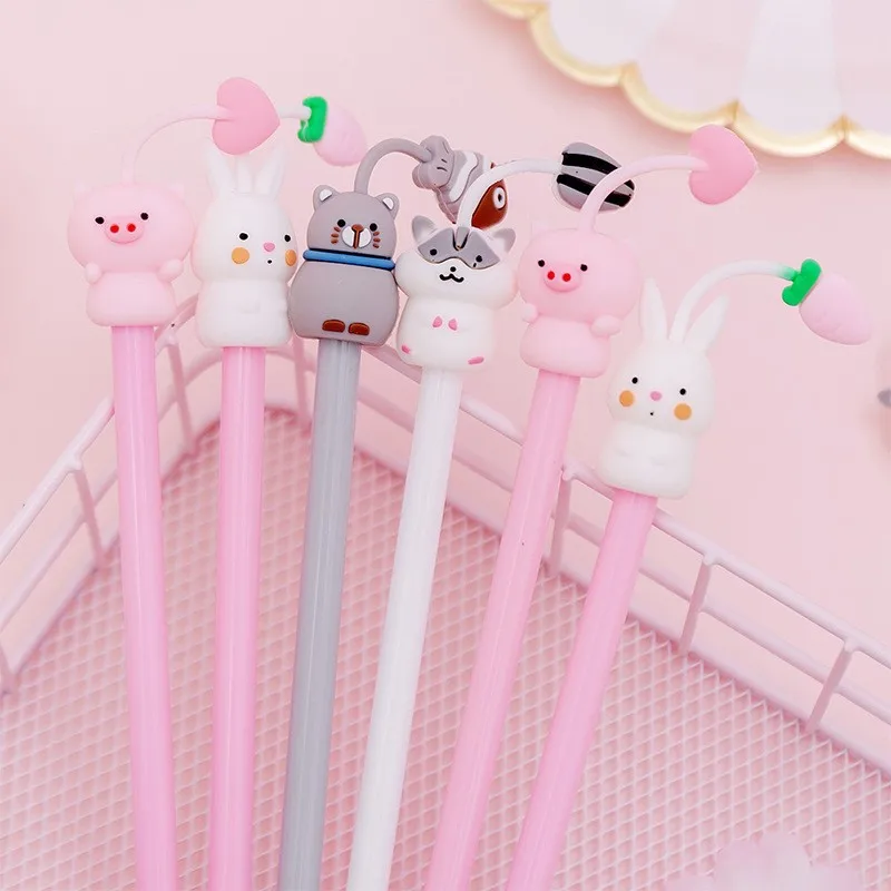 high quality Best selling novelty plastic cute pets stationary cat gel water pen