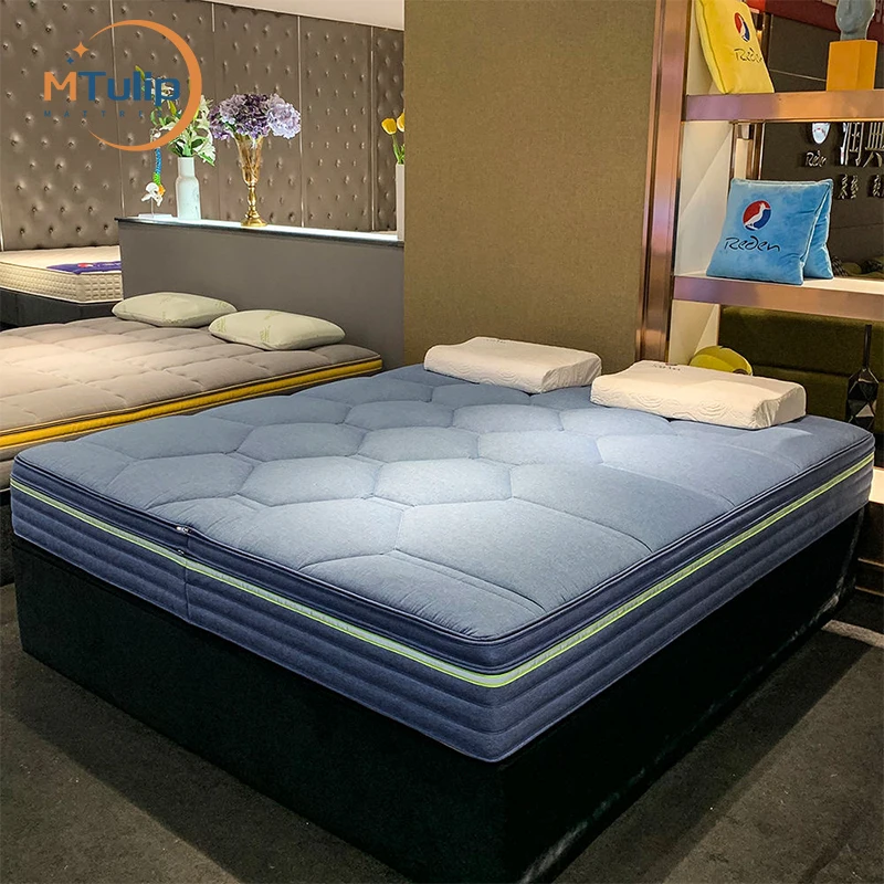 MTulip New Design Factory Box Spring Sale Hot Modern comfortable Cool Feeling Hotel Bed Pocket Coil Spring Mattress