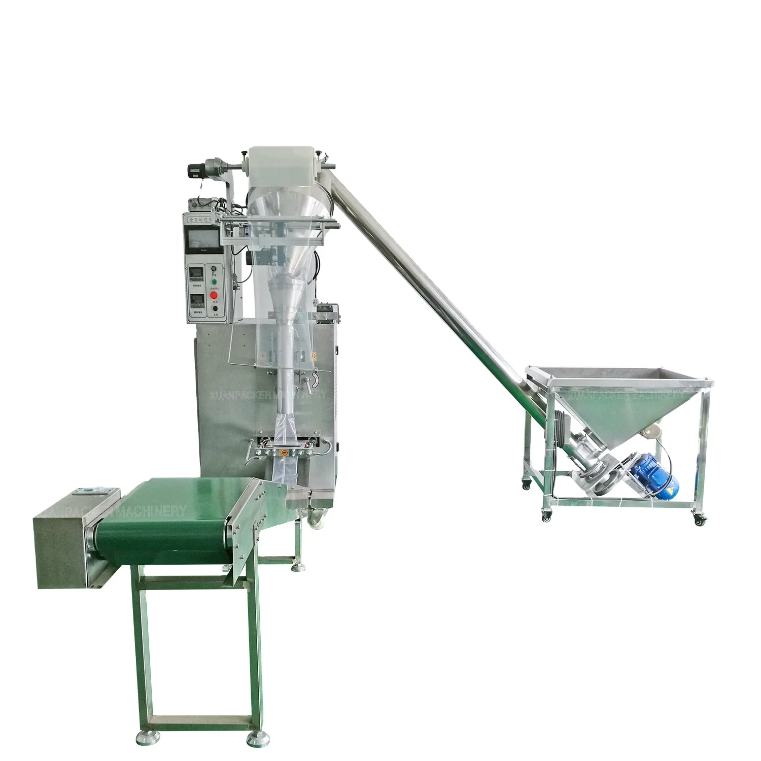 ZS-P3 Inclining coal powder screw feeding mini hopper feeder auger sawdust automatic screw feeder machine conveyor