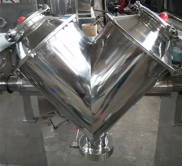 Chemical Industry High Efficiency V-Type Copper Dry Powder Mixer/Milk Powder Shape Mixing Equipment 1000L 500kg