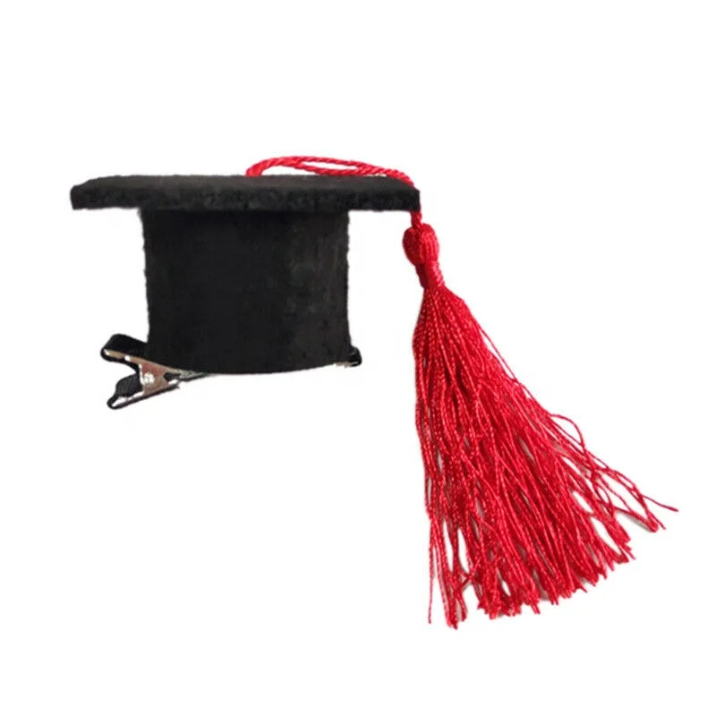 Small Animal Graduation hats Mini Bachelor Hats with Bright Tassel Costume for Guinea Pigs,Hedgehog,Bird,Turtles,Hamster,Bearded