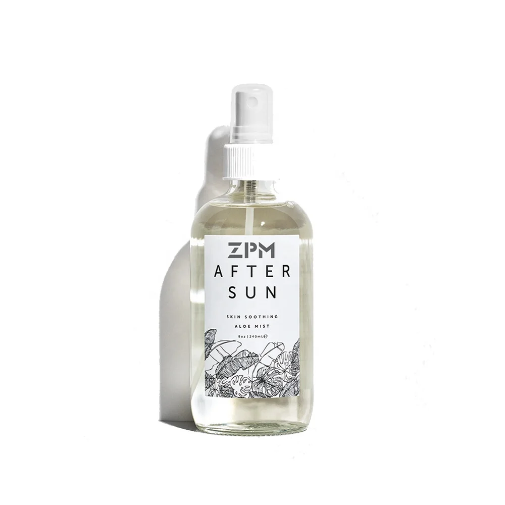 ZPM OEM/ODM Private Label Hydrating Face Mist Natural Water Facial After Sun Toner Facial Spray Soothing Aloe Vera Face Spray