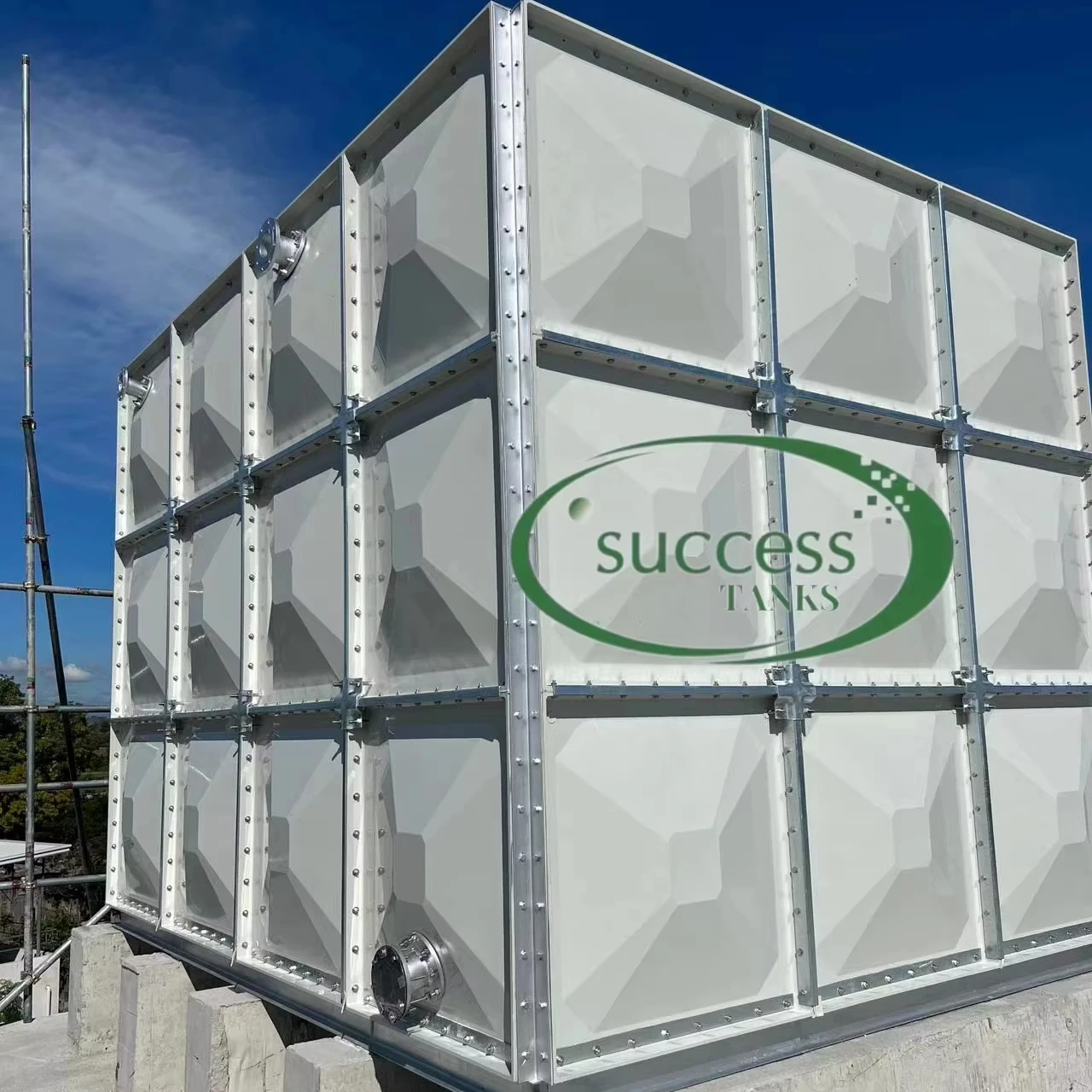 Manufacture Directly Selling Rectangular FRP GRP Fiber Glass Water Tank Malaysia Philippines India Irrigation Water Tank