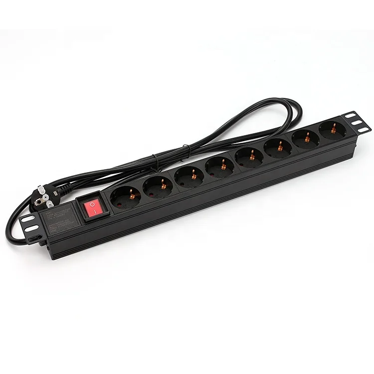 German rack mount ethernet pdu 8way/6way Modularized and multi-functional power distribution unit exclusively for a cabinet