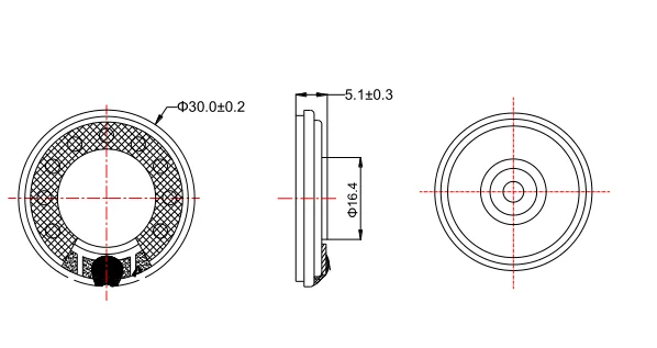 Excellent sound quality speaker driver unit for door phone system 30mm mylar speaker 8 ohm 1 watt